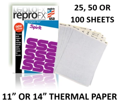 REPROFX TATTOO THERMAL CARBON TRANSFER STENCIL PAPER SPIRIT 11" OR 14" (USA) UK