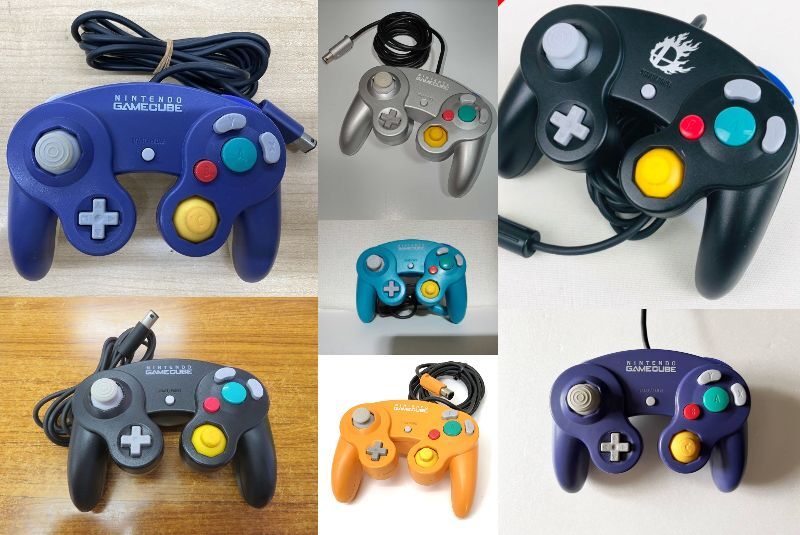 【G/Cソフト】Nintendo GameCube ８本セット M Nintendo GameCube Controller Orange/Violet/Black/Silver