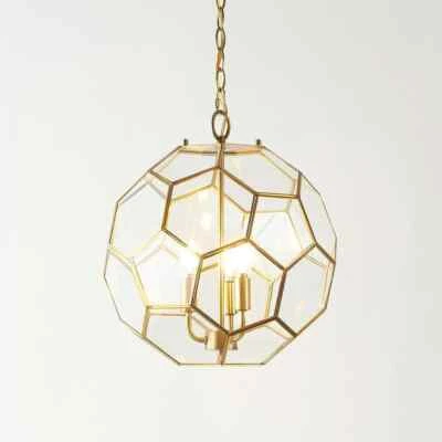 JONATHAN Y Bee 13.5 in. 3-Light Modern Bohemian Iron/Glass LED Pendant