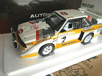 AUDI S1 E2 Sport Quattro Rallye Monte Carlo 1986 #2 Röhrl + HB Dec AUTOart 1:18 - Bild 1 von 4