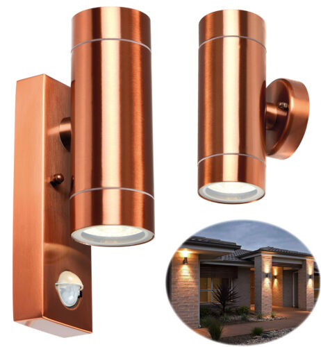 Stainless Steel GU10 Wall Light IP44 LED Up & Down Lights Garden Double Outdoor