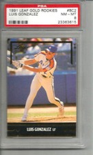1991 Leaf Gold Rookies Luis Gonzalez PSA 7