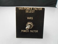 VAR/Power Factor Select Face Plate with Toggle Selector Switch 8824k14
