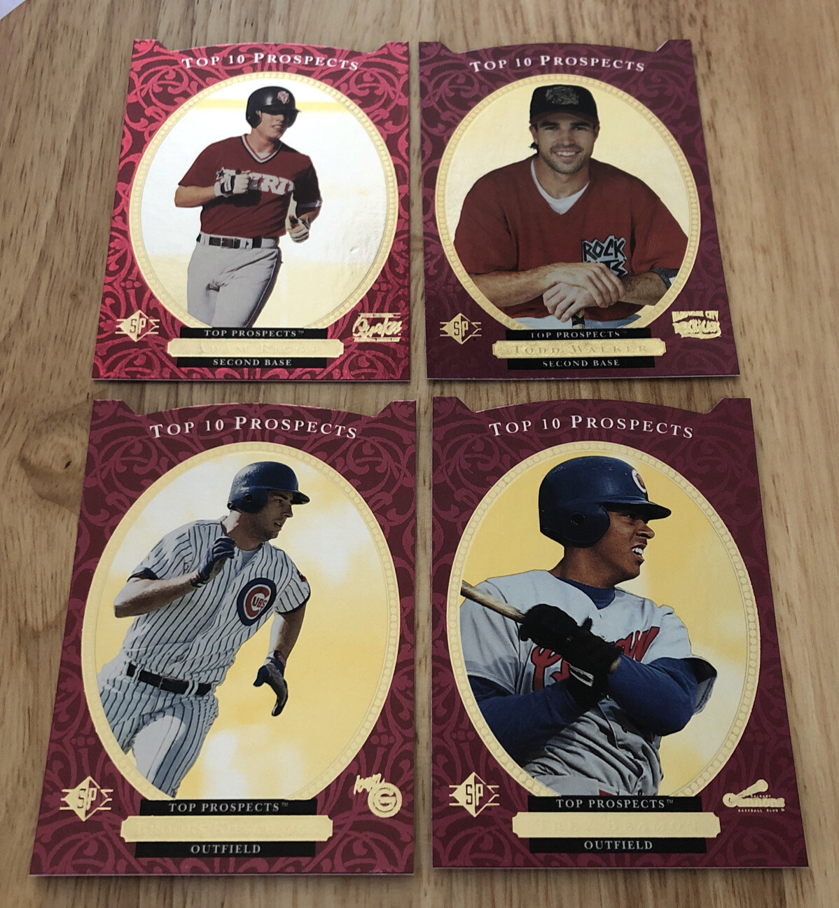 (4) 1995 SP Top 10 Prospects Die cut Baseball Cards! 2, 4, 6, And 10