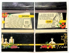 LIQUORS, PERFUMES,WATCHES GIFT 4 SPARKY SHOPS, VIRGIN ISLANDS 2 MATCHBOOK COVERS