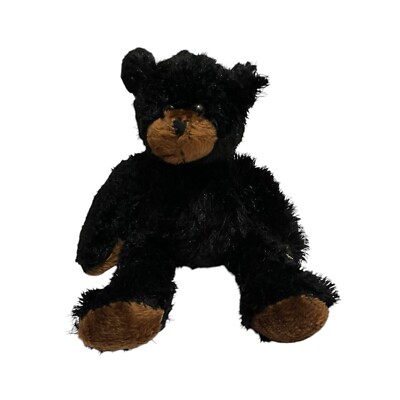 Black Bear Plush Fuzzy Teddy Bear Brown Paws Face 14