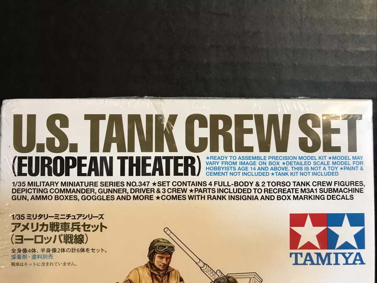 TAMIYA 35347 US TANK CREW FIGURE SET EUROPEAN THEATER- NIB-1/35