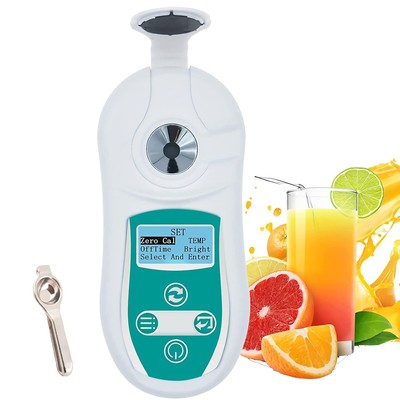 Digital Brix Refractometer,Range 0-53% BRIX ± 0.2% Refractive Index Tester Meter