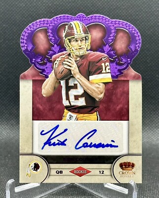 2012 CROWN ROYALE ROOKIE PURPLE PRIZM #55 KIRK COUSINS RC /25 ROOKIE Atl Falcons