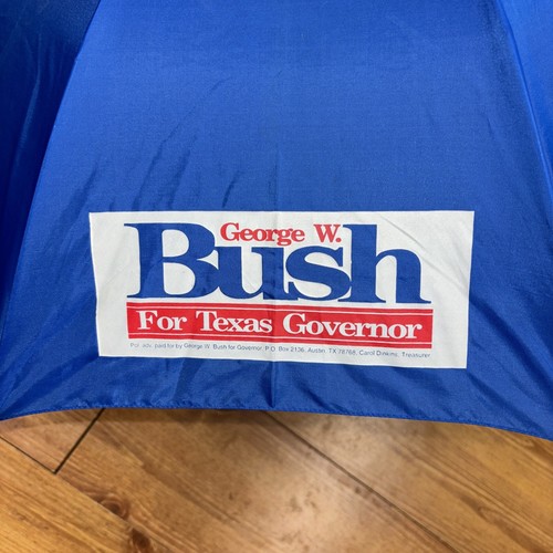 George W. Bush For Texas Governor Campaign Umbrella Memorabilia 1995 Merchandise - Picture 4 of 5