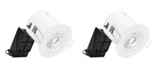 2 x Aurora EN-DLM981X 'EFDPro' Fixed Fire Rated DownlightsGU10 + White Bezels