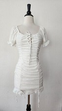 Urban Outfitters Dress New Size Large White Lace Up Ruffles Wedding Bridal