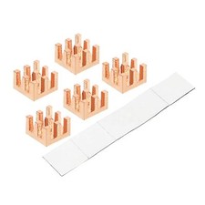 5 Stück Kupferkühlkörper 6 x 6 x 4mm mit S...