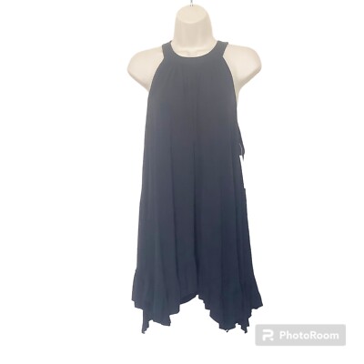 NWT CY Fashion Black High Neck Sleeveless Top Tunic Dress Size M