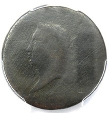 1793 Tappo Liberty capelli fluenti mezzo centesimo 1/2C - dettaglio PCGS P/FR - moneta rara!