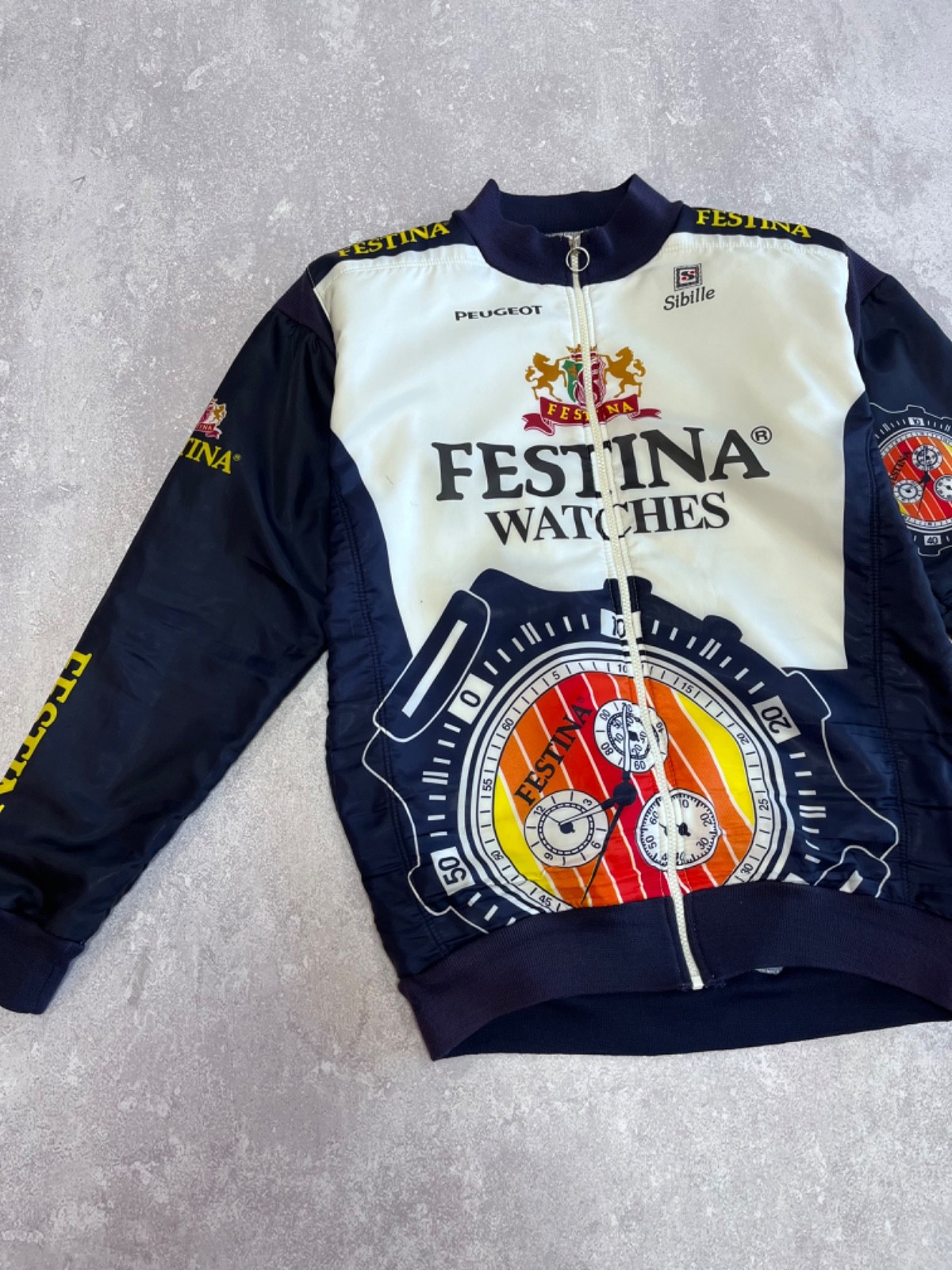 Vintage Festina Watches Sibyl Winter Cycling Jacket Pro Jacket 1997
