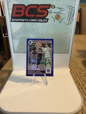 Domantas Sabonis 2023-24 Panini NBA Hoops Premium Stock Blue Pulsar /75 #154 🔥
