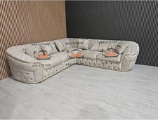 Ark Future Ambassador Corner Sofa 270cm x 270cm Champagne Velvet | 5-Seater