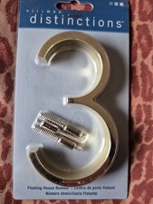 Polished Brass House Home Apartment  s Address Number 3 5-Inch Floating Mount