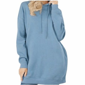 MixMatchy Oversized Hoodie Tunic Sweatshirt Women’s XL Blue Longline Dress