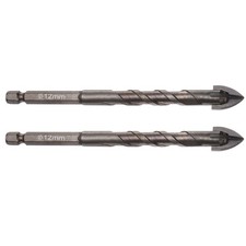 12mm Titanium Drill Bit with Hex Shank for Ceramic Marble Mirror Glass 2Pcs
