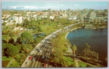c1960 Postcard Los Angeles California CA Aerial General Douglas Macarthur Park