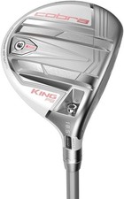 New Ladies Cobra King F9 25.5 Degree 7-9 Fairway Wood White/Pink W/Headcover