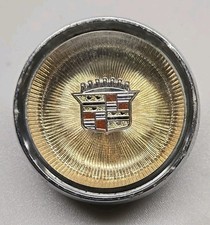 1964 Cadillac Deville Horn Button Nice Shiny Chrome Colorful Emblem.