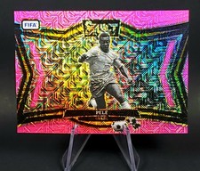 Pele SP 2024-25 Panini Select FIFA Soccer Pink Mojo /299 Field Level Brazil