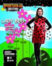 LADY BUG Costume Adult STANDARD OSFM Halloween Cosplay Spooktacular NIP