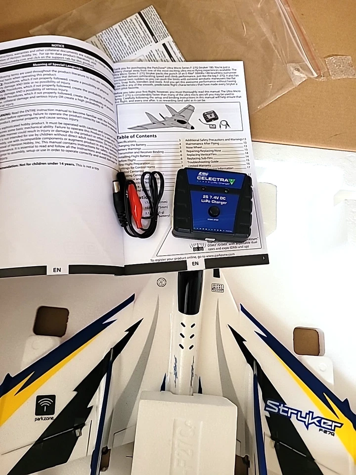  UMX Micro R/C BNF Airplane parkzone E-Flite F-27q Stryker 180 ultra micro RARE - Image 3 of 4