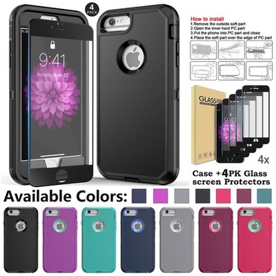 For iPhone SE2 SE 2022 6 6S 7 8 Plus Shockproof Heavy Duty Rugged Case Cover