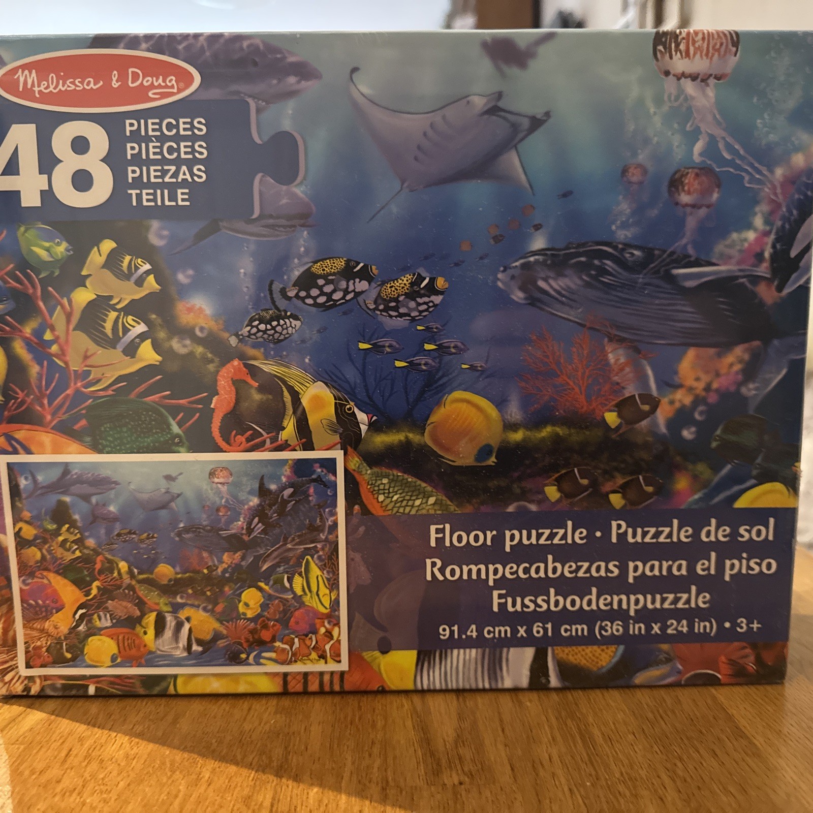 Melissa & Doug  Underwater Jigsaw 48 Piece Puzzle New Box Damage
