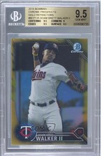2016 Bowman Chrome Prospects Gold Refractor 27/50 Adam Walker BGS 9.5 0o9