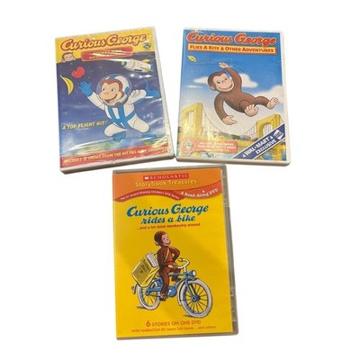 Curious George DVD Lot 3 Flies A Kite, Rocket Ride, Rides a Bike