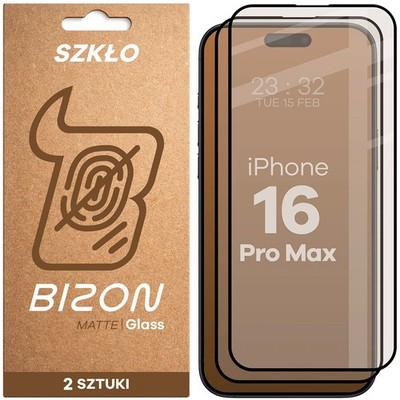 2x Schutzglas für iPhone 16 Pro Max Bizon Displayschutzglas Hartglas Handyglas