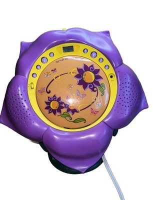 Disney Tinker Bell Fairy Purple Flower Butterfly Portable CD Player Girl's Music