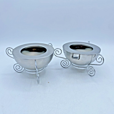 Vintage BLOMUS Stainless Steel Sugar Bowl & Creamer Set Germany