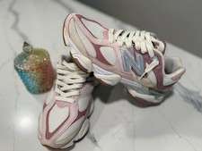 New Balance 9060 Pink White Mesh Suede Low Top Sneakers Women's Athletic Shoes