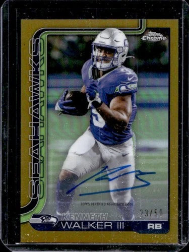2025 Topps Chrome Kenneth Walker III Chrome Autographs (RAW)
