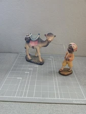 ANRI Ferrandiz Italy Wood Carving Nativity 6 Inch Camel and Driver Lot A