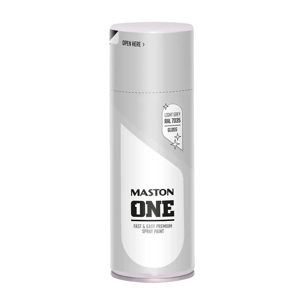 Maston Spray Paint ONE - Gloss Light Grey RAL7035 400ml