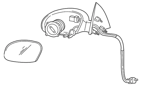 Genuine Ford 2000-2007 Ford - Door Mirror 6F1Z-17683-C