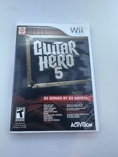 Guitar Hero 5 Nintendo Wii Complete CIB Tested Retro Vintage Fast Shipping Game