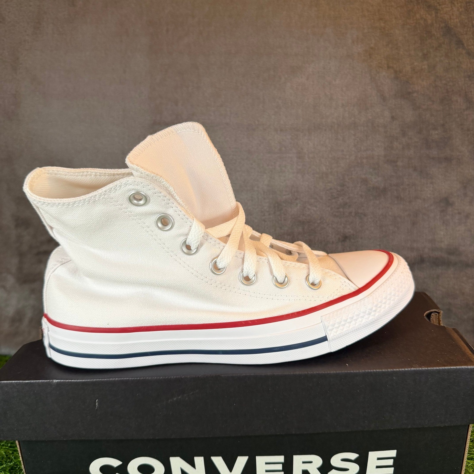 Converse Chuck Taylor All Star Hi Optical White Canvas Sneakers M7650 Womens 7 thumbnail 2