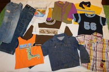 LOT VTG BOYS BOY CLOTHES sz 4T 4 DISNEY FUBU JEANS TOPS DENIM JACKET 80s 90s Y2K