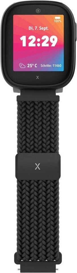 XPLORA X6 Play 2. Gen Schwarz – Kinder-Smartwatch mit Nano-SIM, GPS & Textilband - Bild 3 von 4