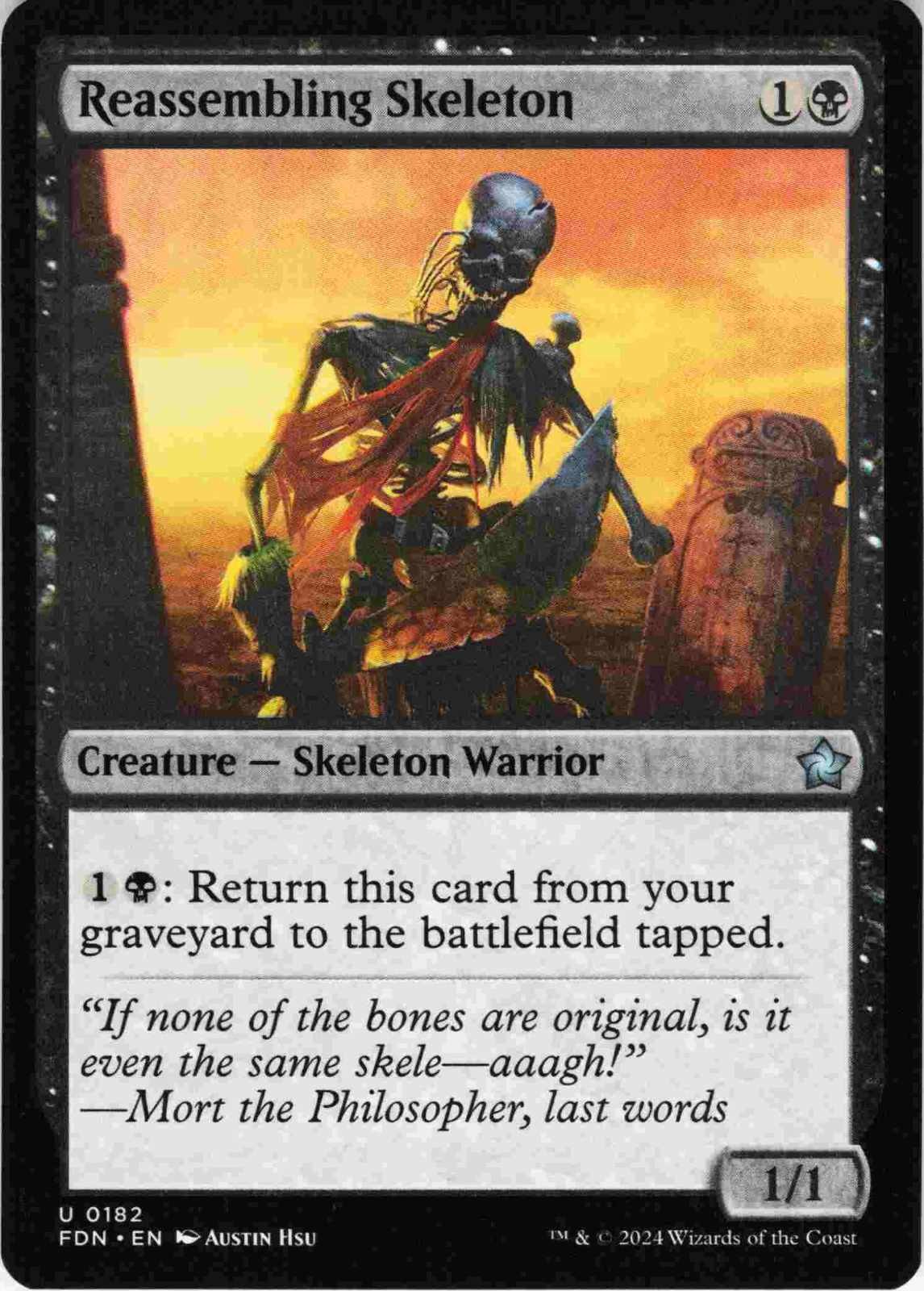 Reassembling Skeleton - 182 - - NM - Foundations - MTG