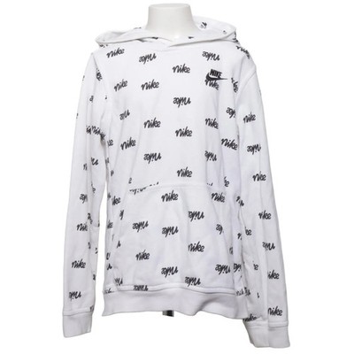 Nike, Kapuzenpullover, Größe: 147/158, Weiß/Schwarz, Baumwolle/Polyester #SAA