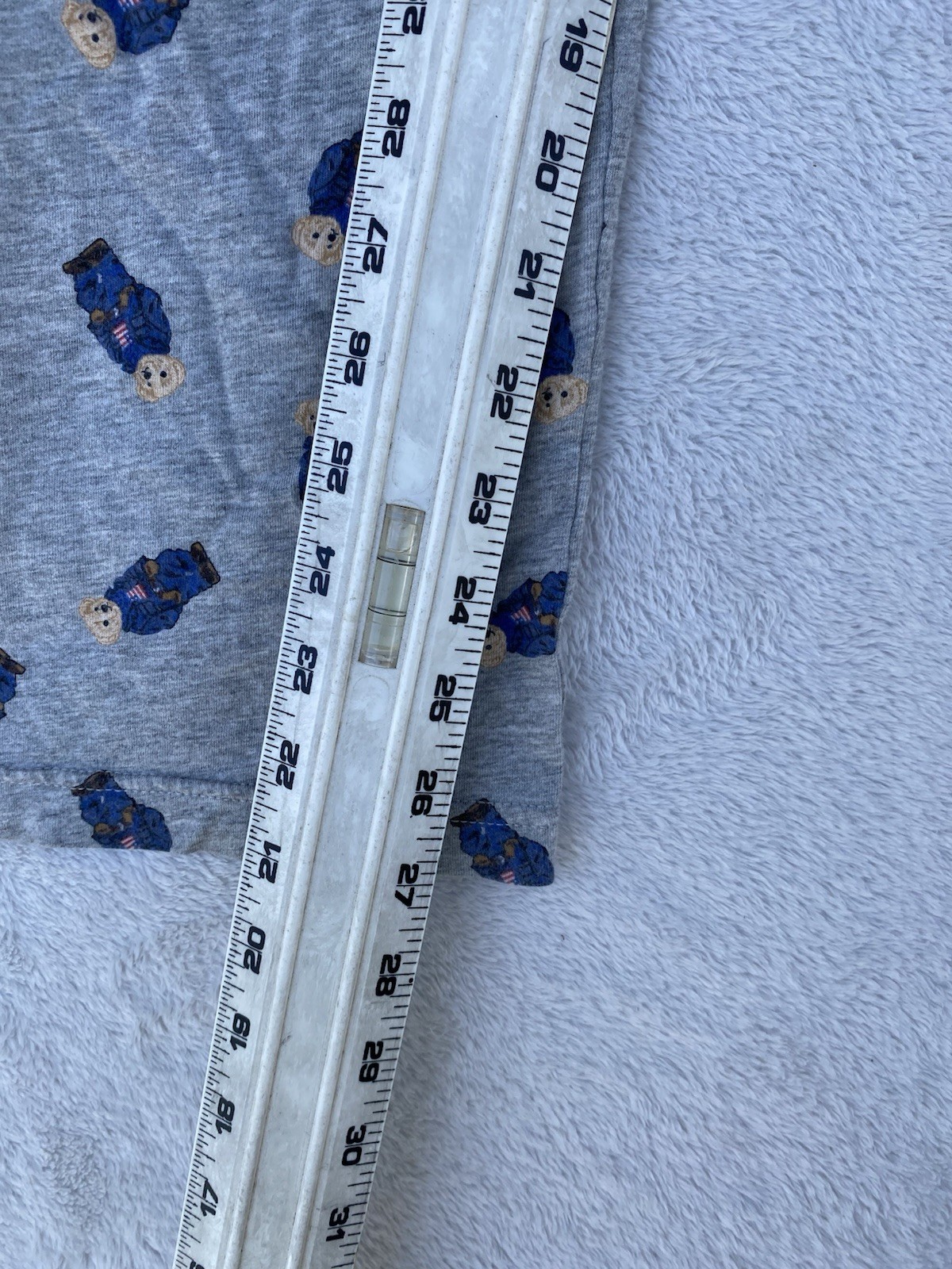 Mens Polo Ralph Lauren Bear Pajama Pants Navy Gray Waffle Knit Top Sleepwear S/M thumbnail 14